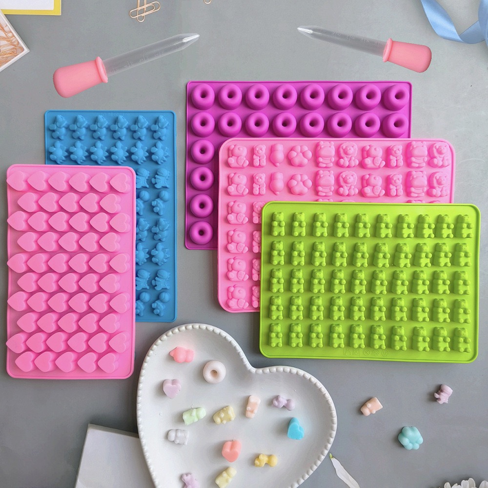 Kitchen And Baking Tools - 7Pcs Candy Silicone Moulds with 2