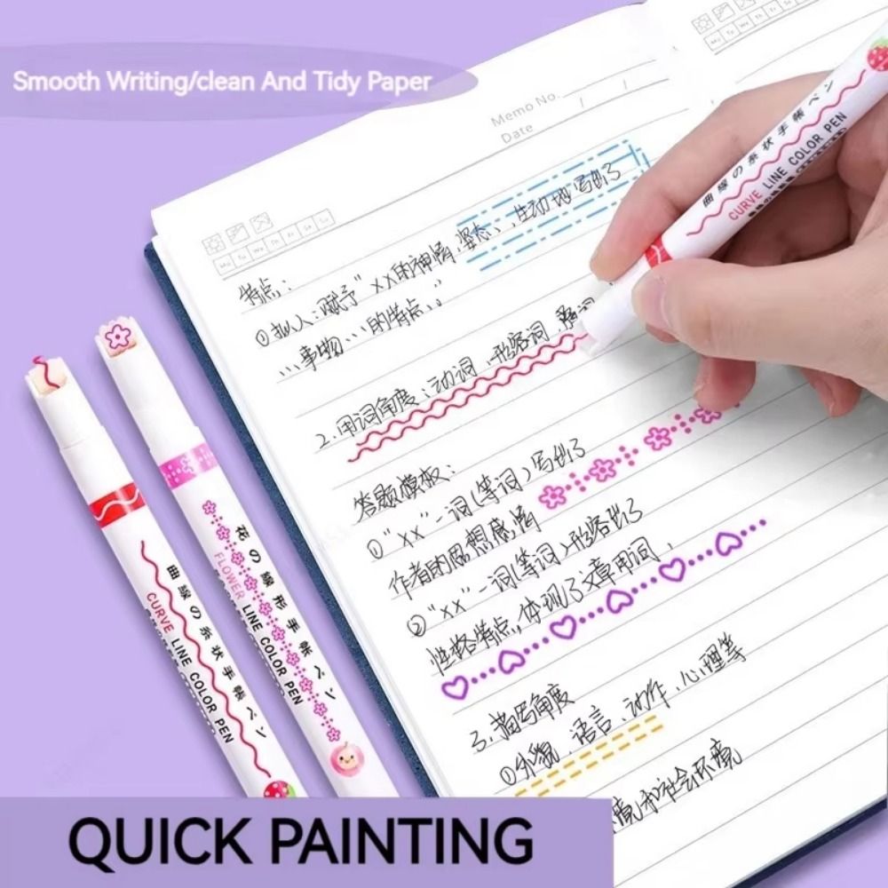 Decorating Tip Set - 6Pcs/Set Creative Flower Shaped Curve Liner