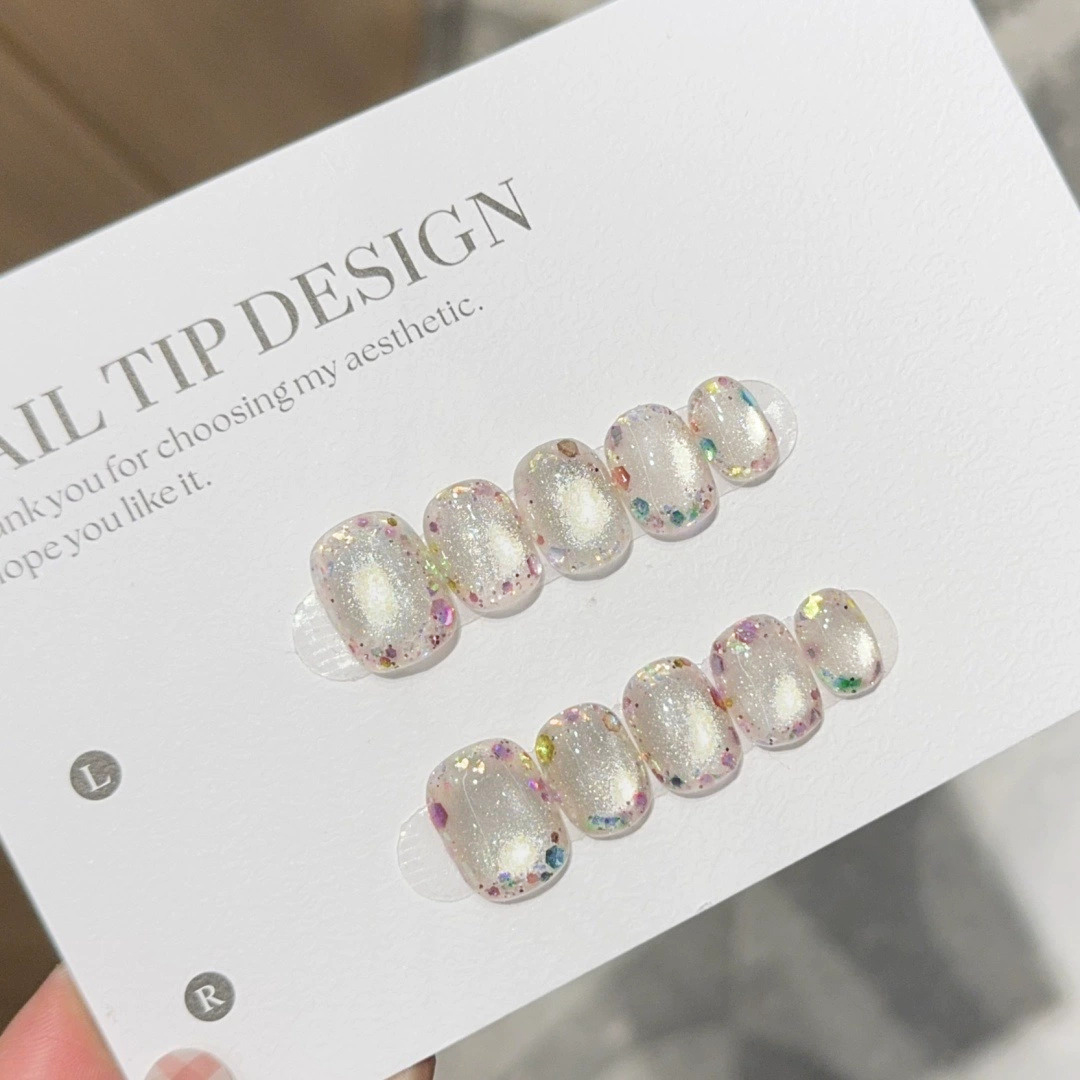 Decorating Tip Set - 10pcs Short Summer Colorful Gemstone Fake