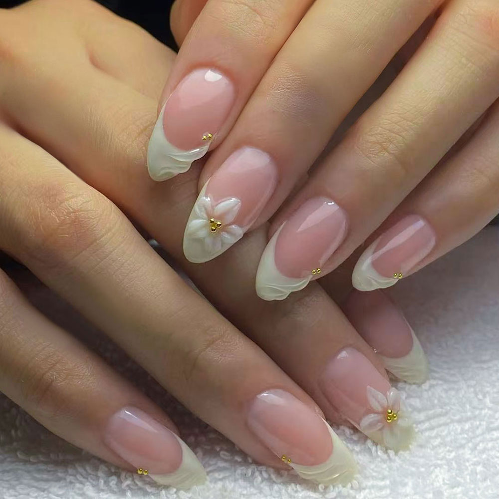Decorating Tip Set - 24pcs Almond 3d gel nails Whale