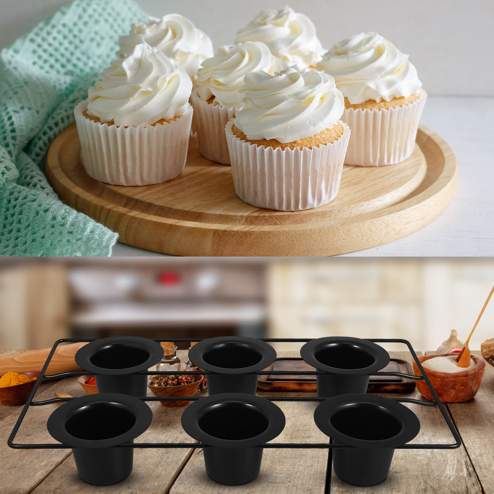 6-Cup Robust Black Carbon Stee - Muffin Tin Nonstick 评论和价格