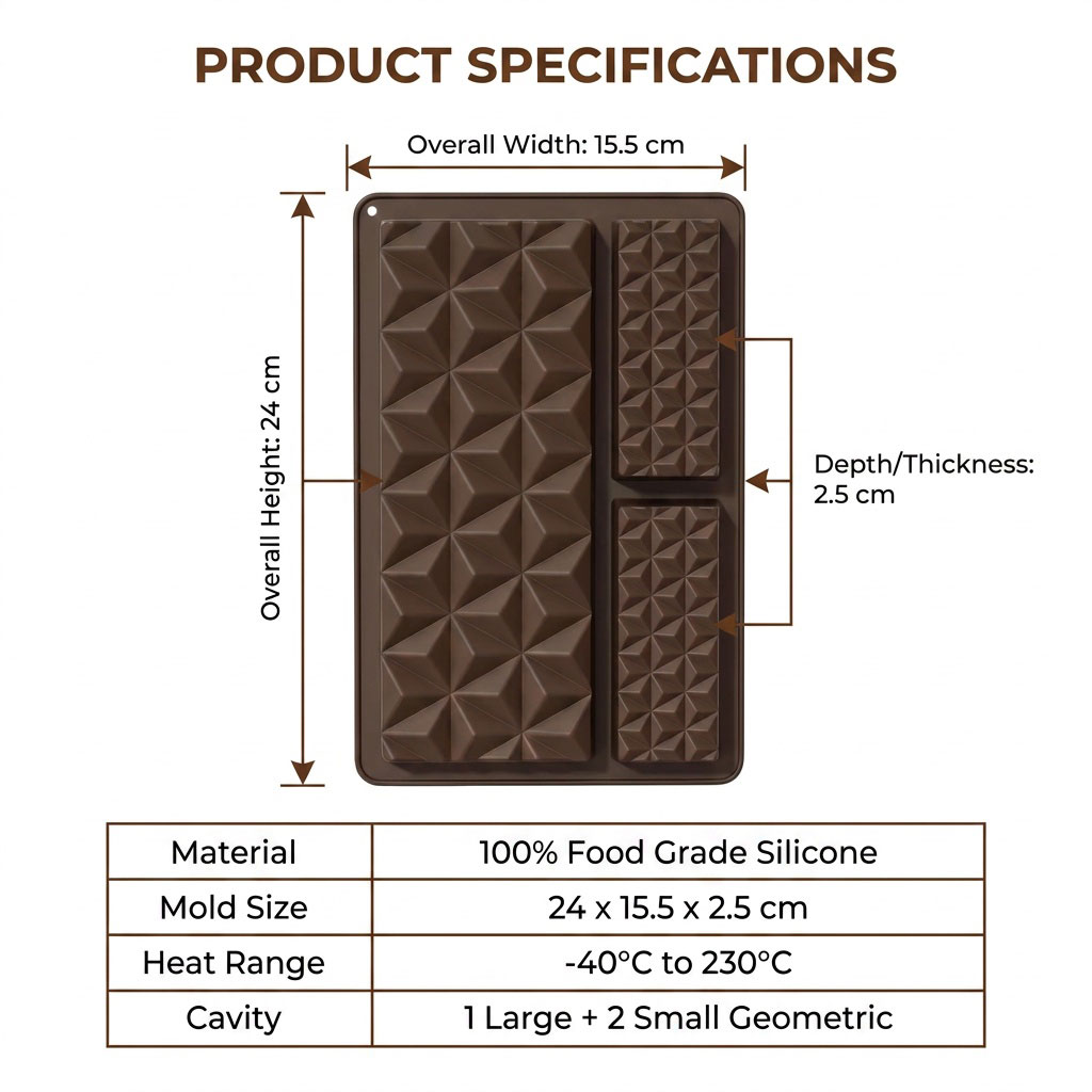 2-in-1 Silicone Chocolate Bar  - Kitchen And Baking Tools 评论和价格