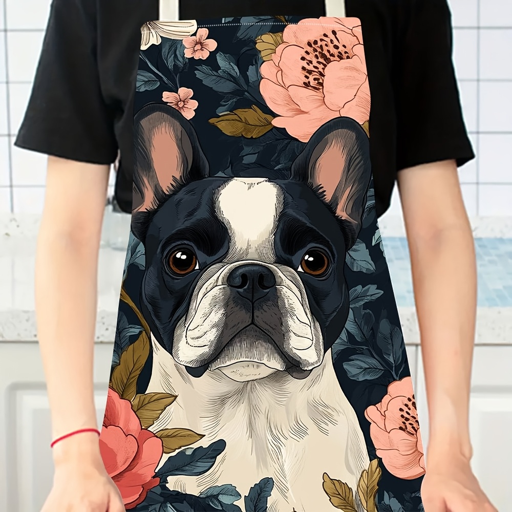 French Bulldog Floral Apron -  - Baking Kitchen Design Ideas 评论和价格