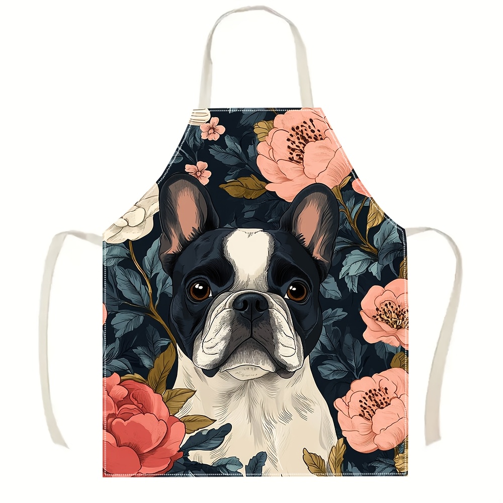 French Bulldog Floral Apron -  - Baking Kitchen Design Ideas 评论和价格