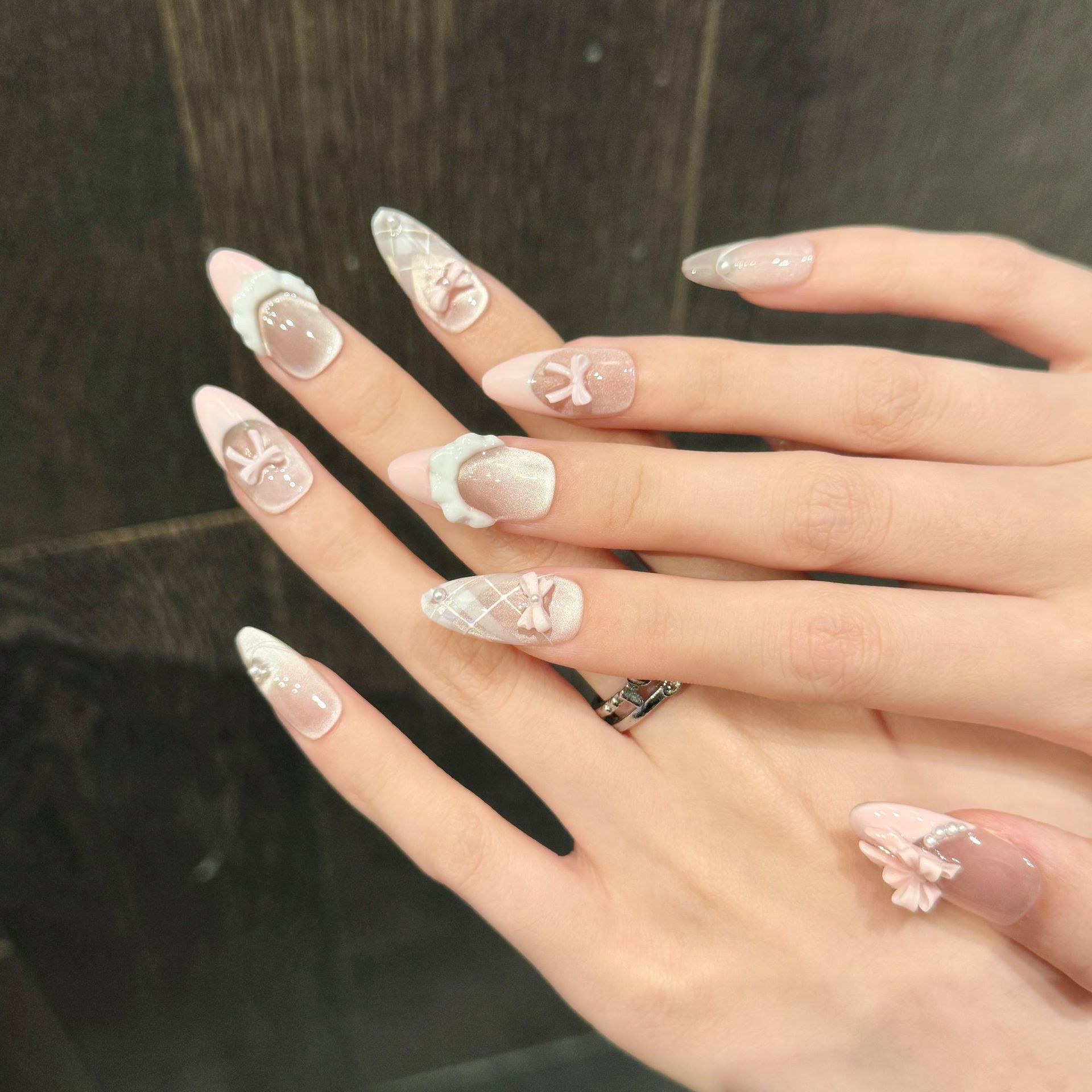 10pcs Handmade Press on Nails  - Decorating Tip Set 评论和价格