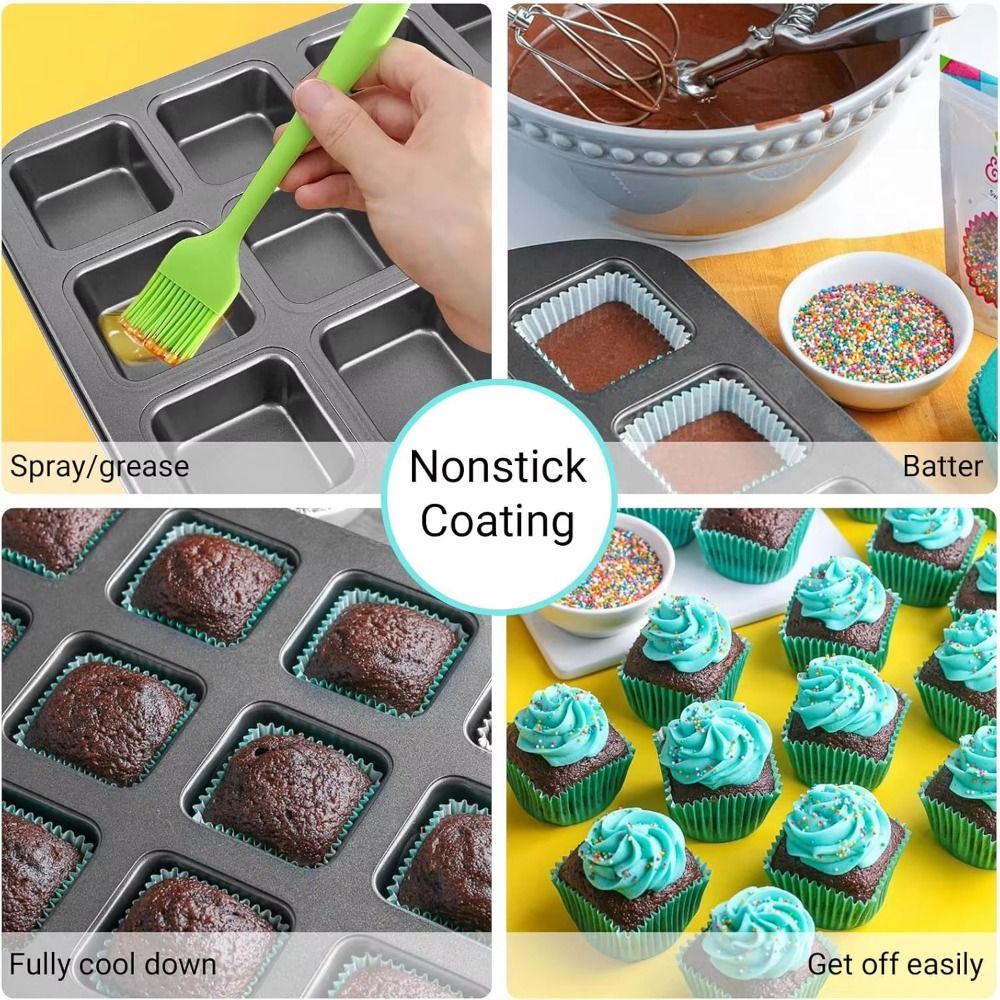 12 Cavity Square Muffin Tin Co - Muffin Tin Nonstick 评论和价格