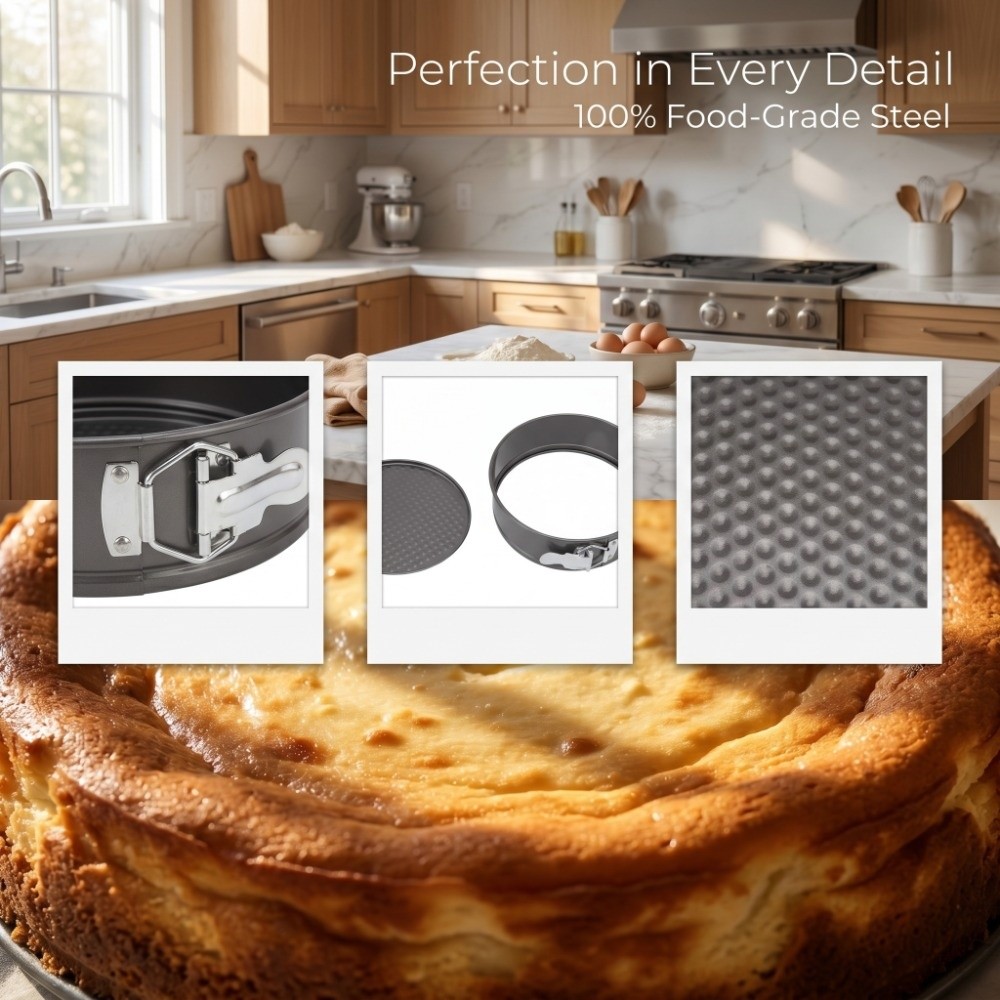 3pcs Carbon Steel Cake Pan Set - Springform Pan Set 评论和价格