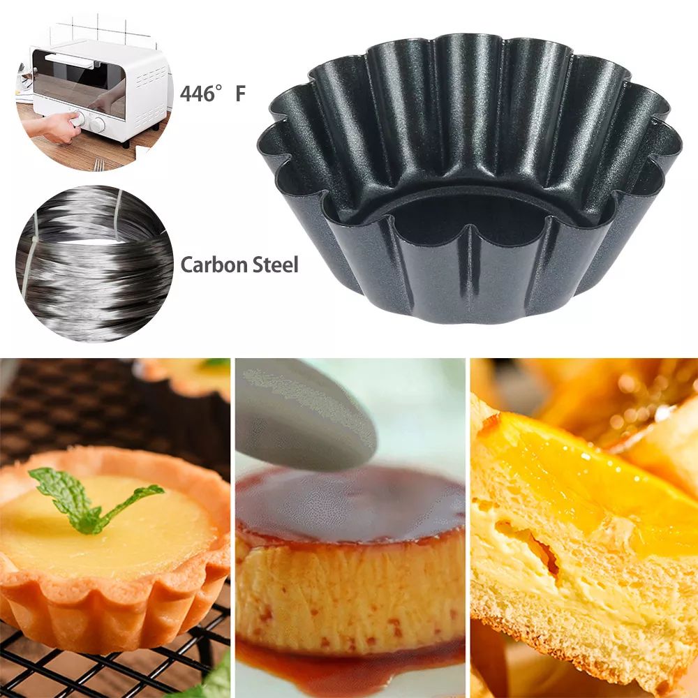 4PCS Mini Round Nonstick Tart  - Muffin Tin Nonstick 评论和价格