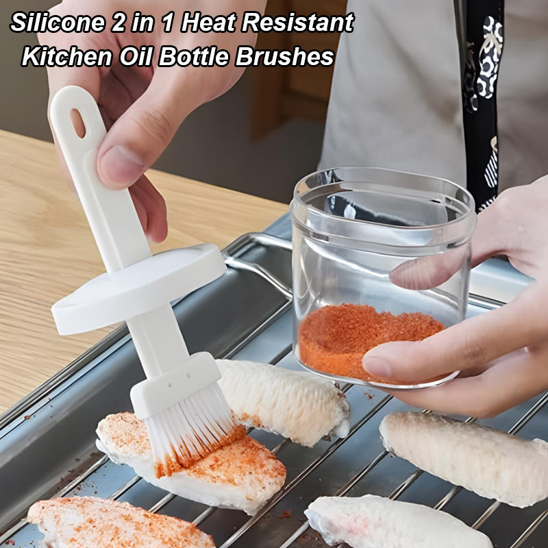 2 in 1 Heat Resistant Kitchen  - Pastry Brush Silicone 评论和价格