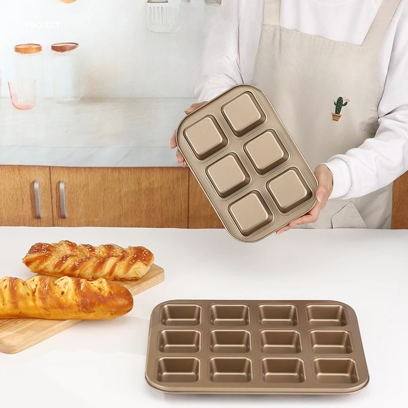 12 Cavity Baking Tray Square M - Muffin Tin Nonstick 评论和价格