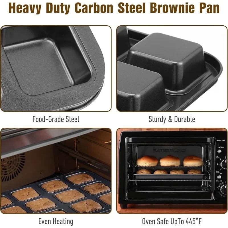 12 Cavity Baking Tray Square M - Muffin Tin Nonstick 评论和价格