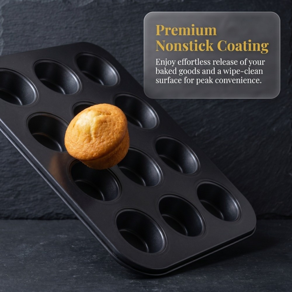 Carbon Steel Mini Muffin Pan 1 - Muffin Tin Nonstick 评论和价格