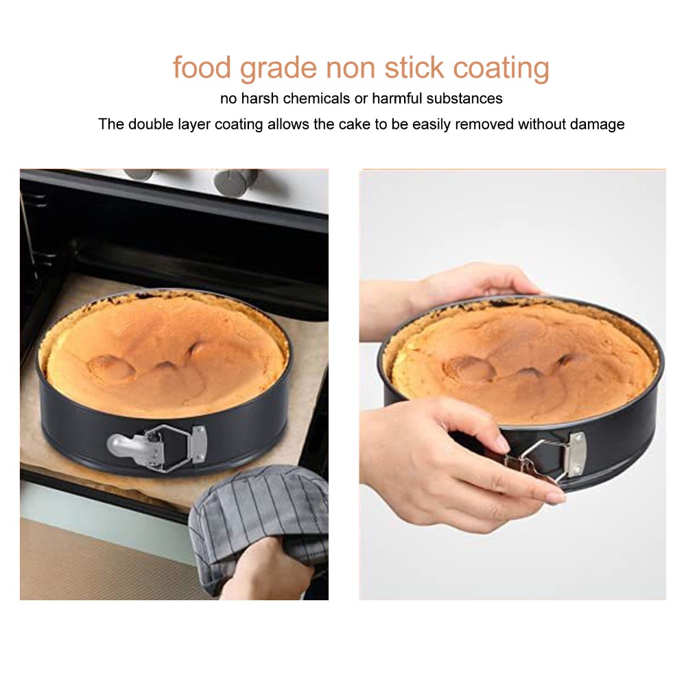 3pcs Carbon Steel Cake Pan Set - Springform Pan Set 评论和价格