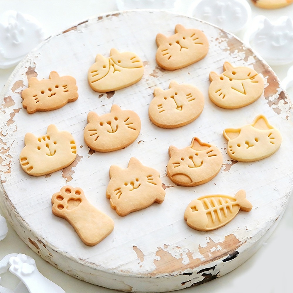 Cute Kitten DIY Stamp Cookie C - Kitchen Baking Storage 评论和价格