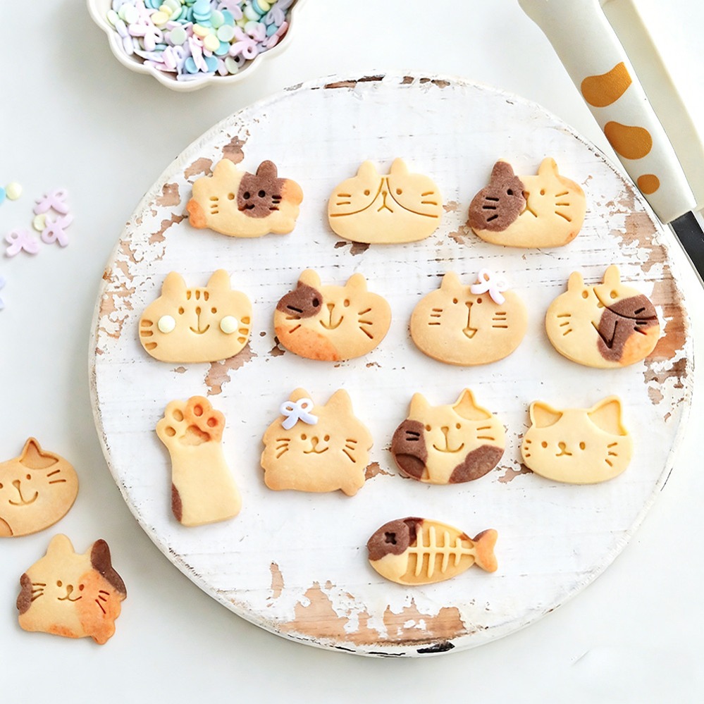 Cute Kitten DIY Stamp Cookie C - Kitchen Baking Storage 评论和价格