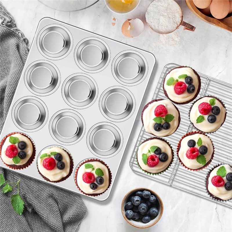 ABAE-Muffin Pan, Stainless Ste - Muffin Tin Nonstick 评论和价格