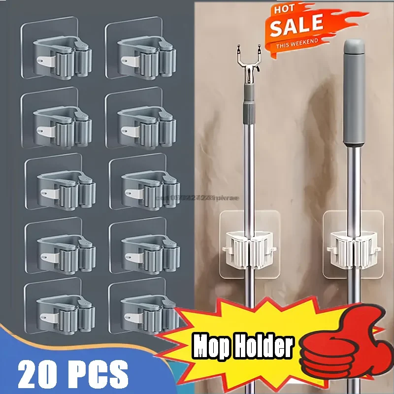 2/20PC Mop Holder Self-adhesiv - Kitchen Zo 评论和价格