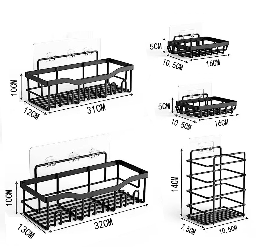 Bathroom Metal Shelves No-Dril - Kitchen Zo 评论和价格