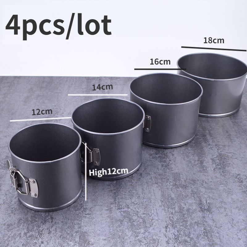 4pcs/set Round Shape Non-stick - Springform Pan Set 评论和价格