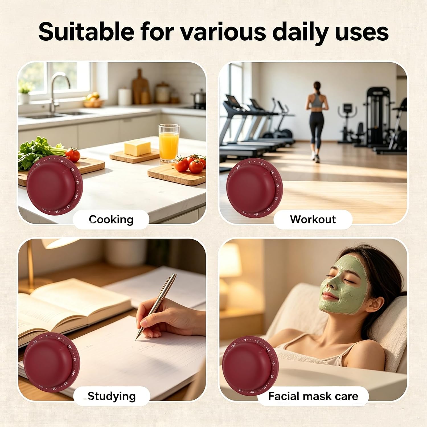 Mechanical Kitchen Timer with  - Baking Kitchen Hourly 评论和价格