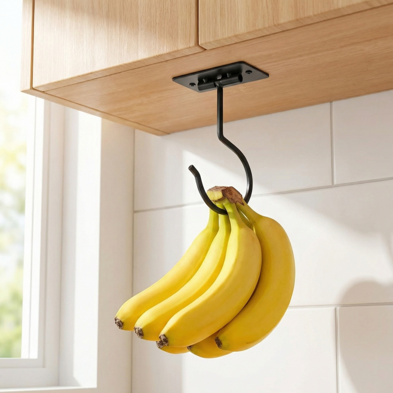 Black Metal Self-Adhesive Bana - Kitchen Baking Storage 评论和价格