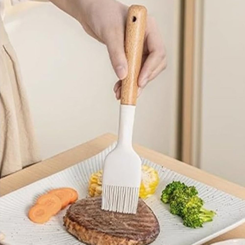 2PCS Wooden Handle Silicone Ba - Pastry Brush Silicone 评论和价格