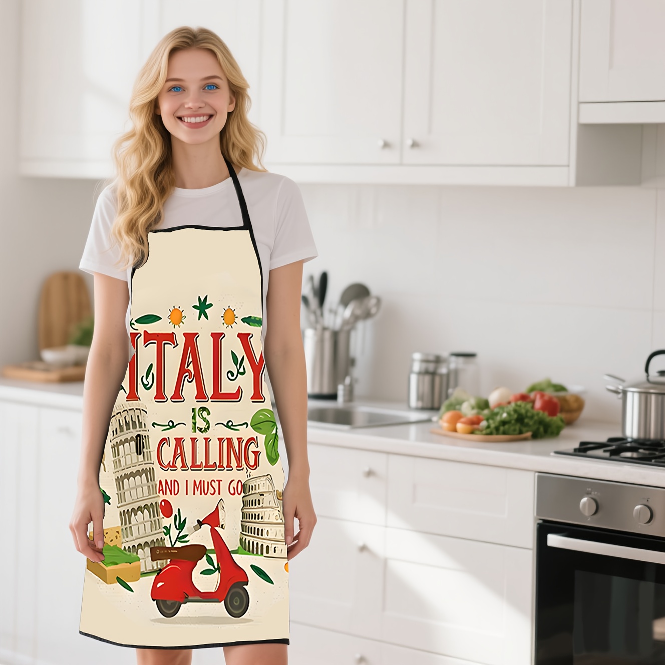 1 Piece Italian-Themed Apron,  - Baking Kitchen Design Ideas 评论和价格
